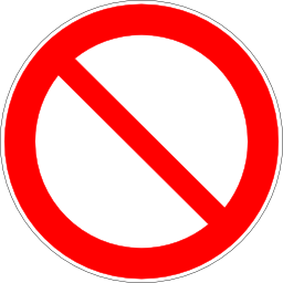 Download free red round pictogram prohibited icon